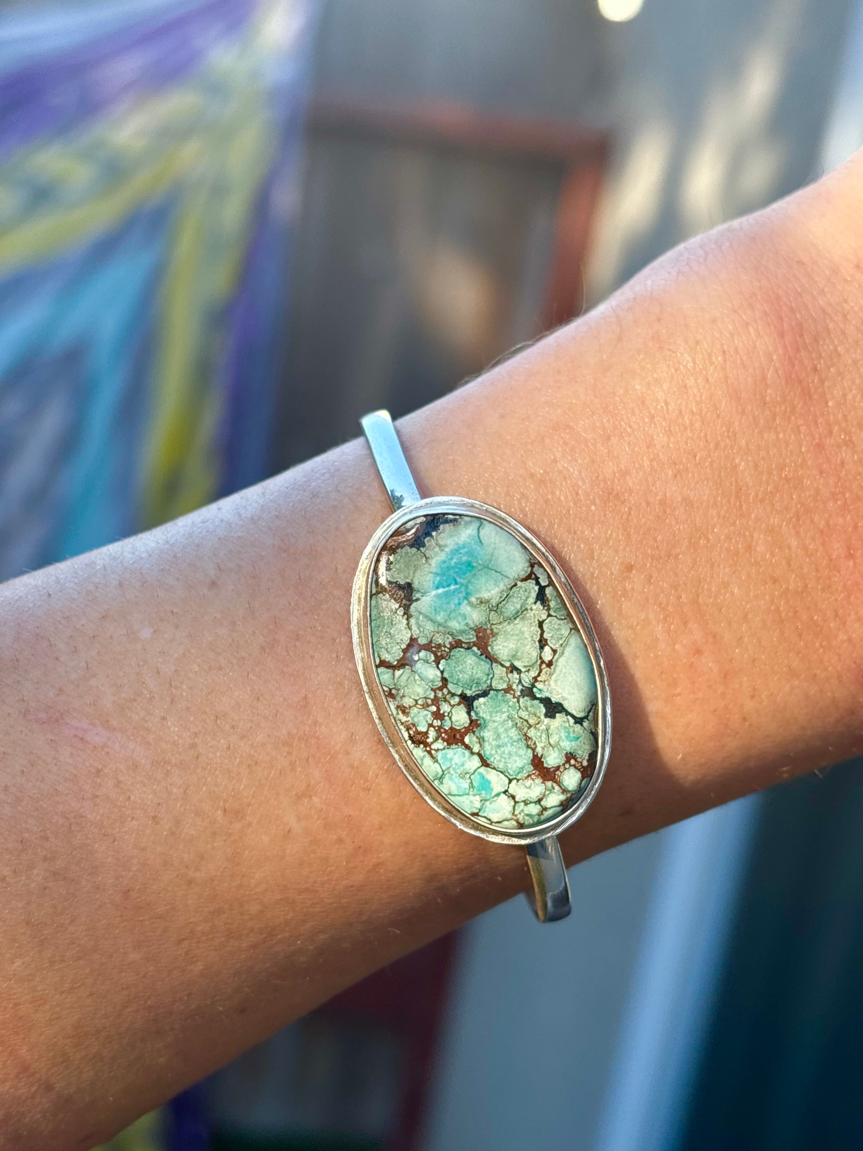 adjustable turquoise cuff