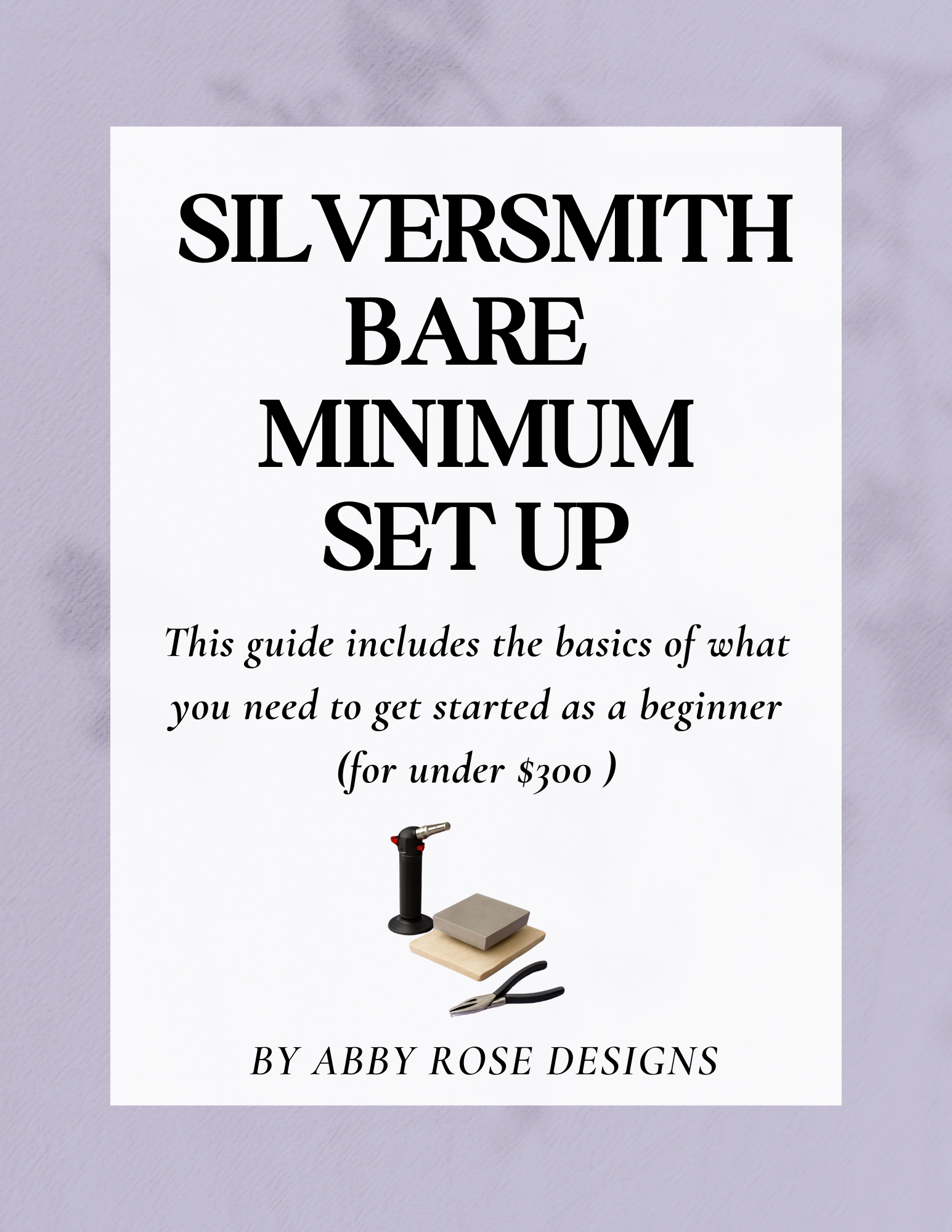 Silversmith Bare Minimum Set Up