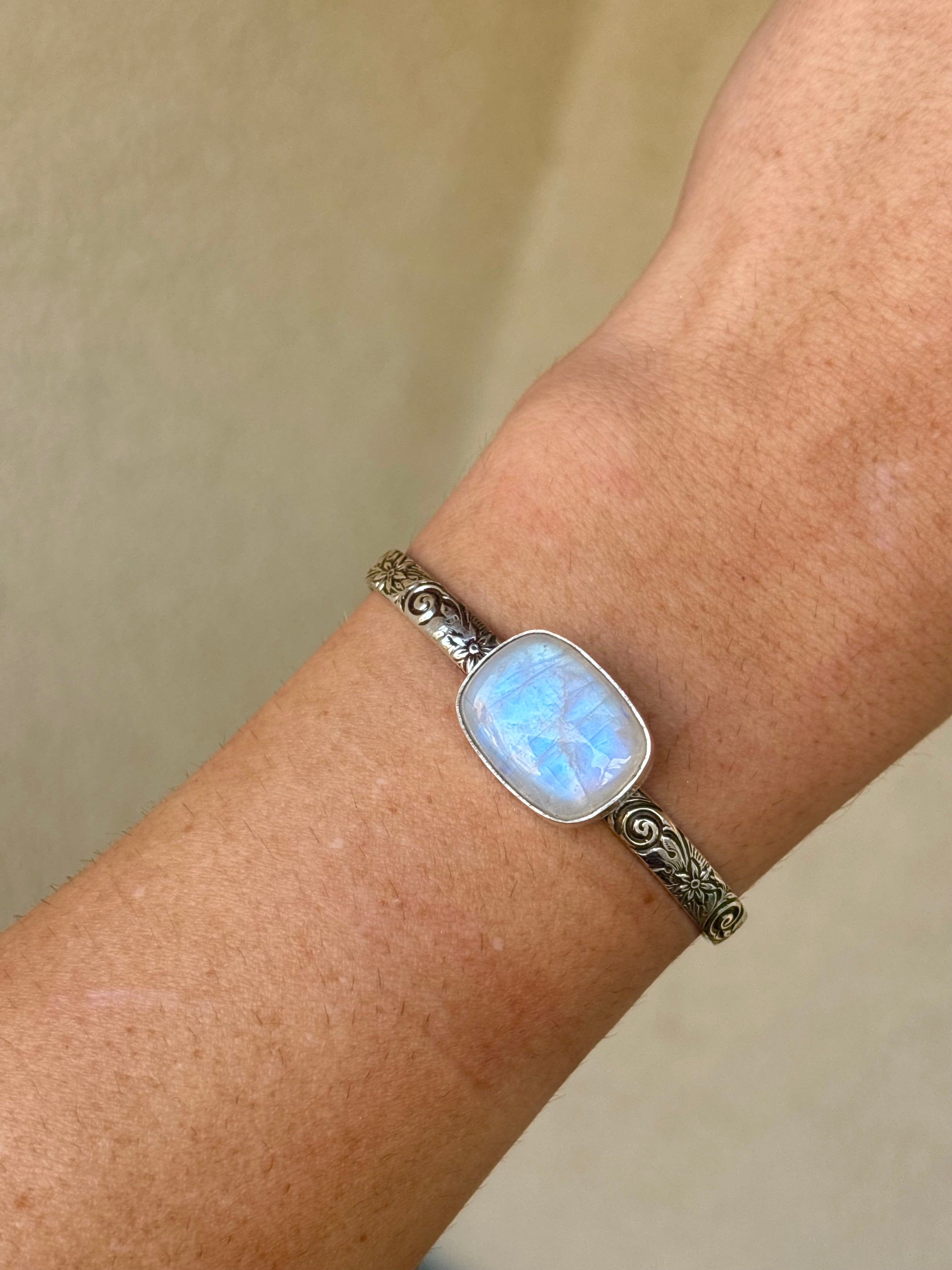 adjustable moonstone cuff