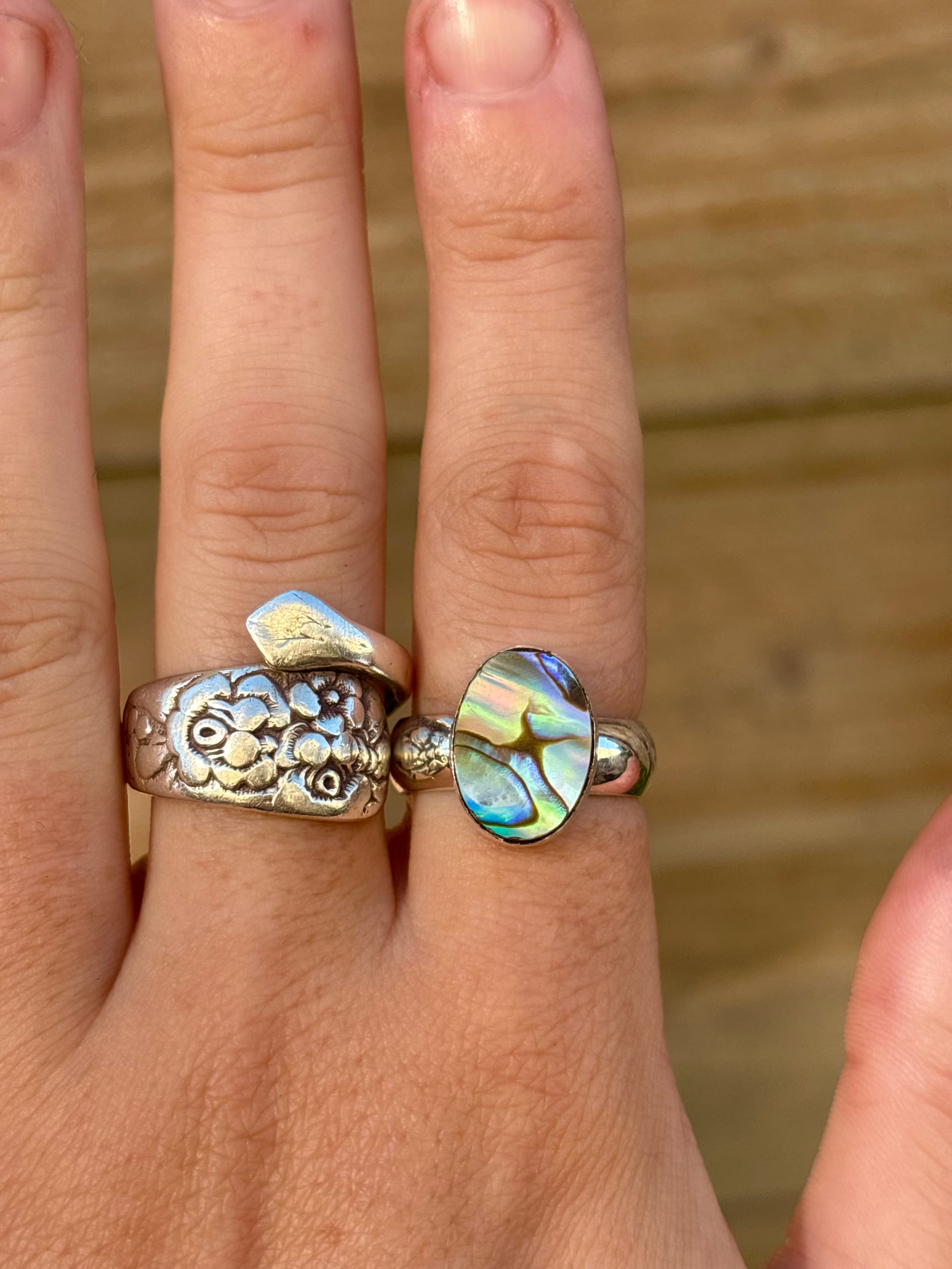 size 7 1/4 abalone ring