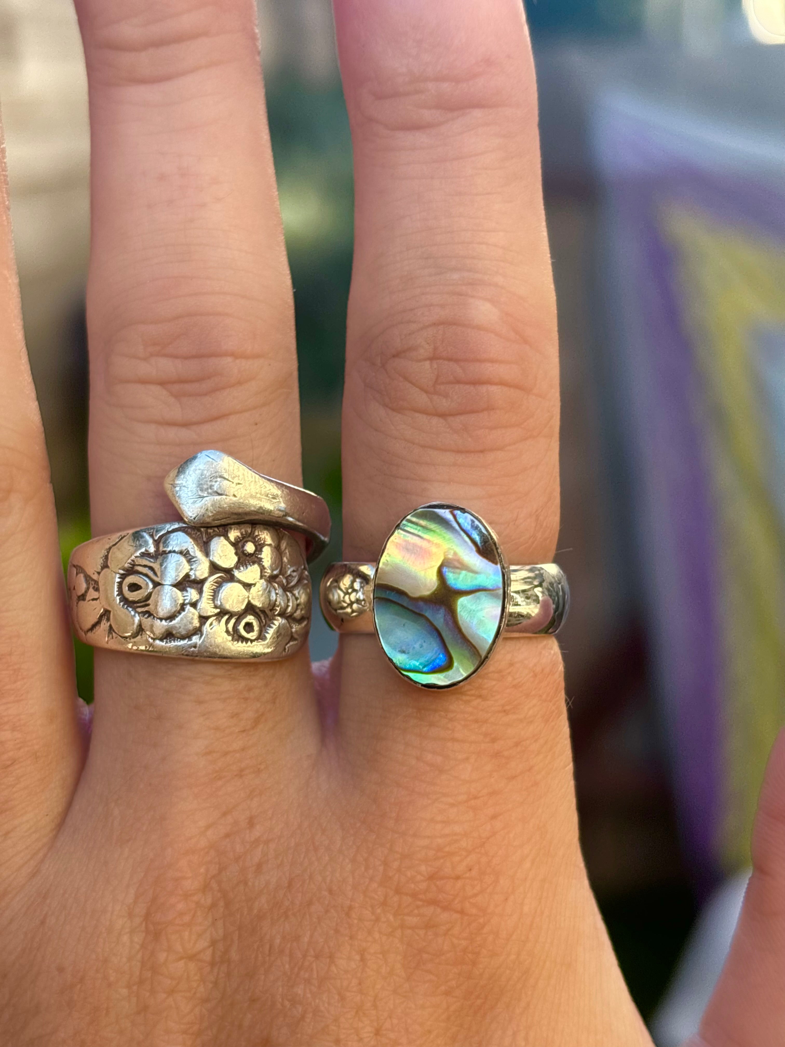 size 7 1/4 abalone ring