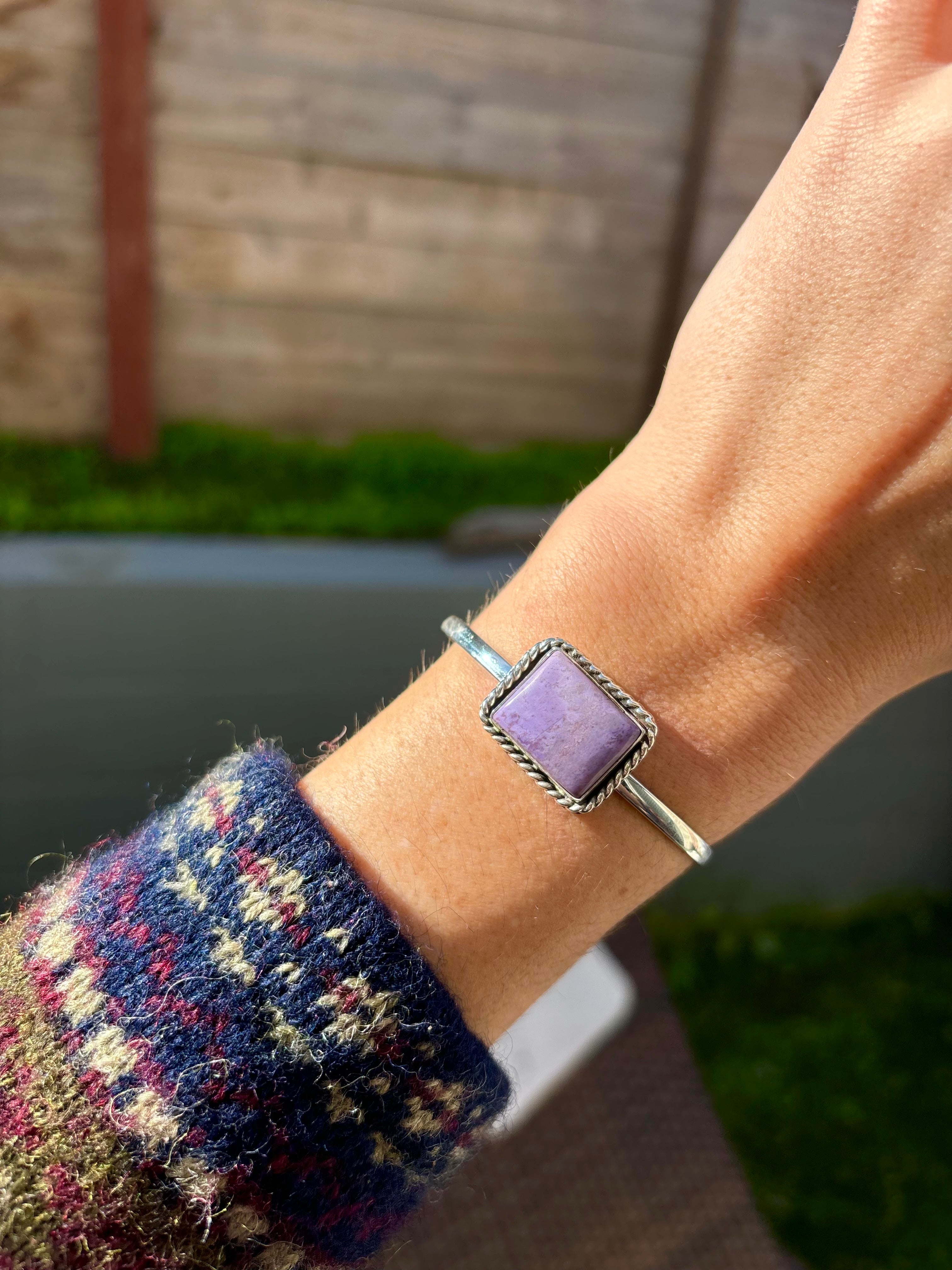purple jade adjustable cuff