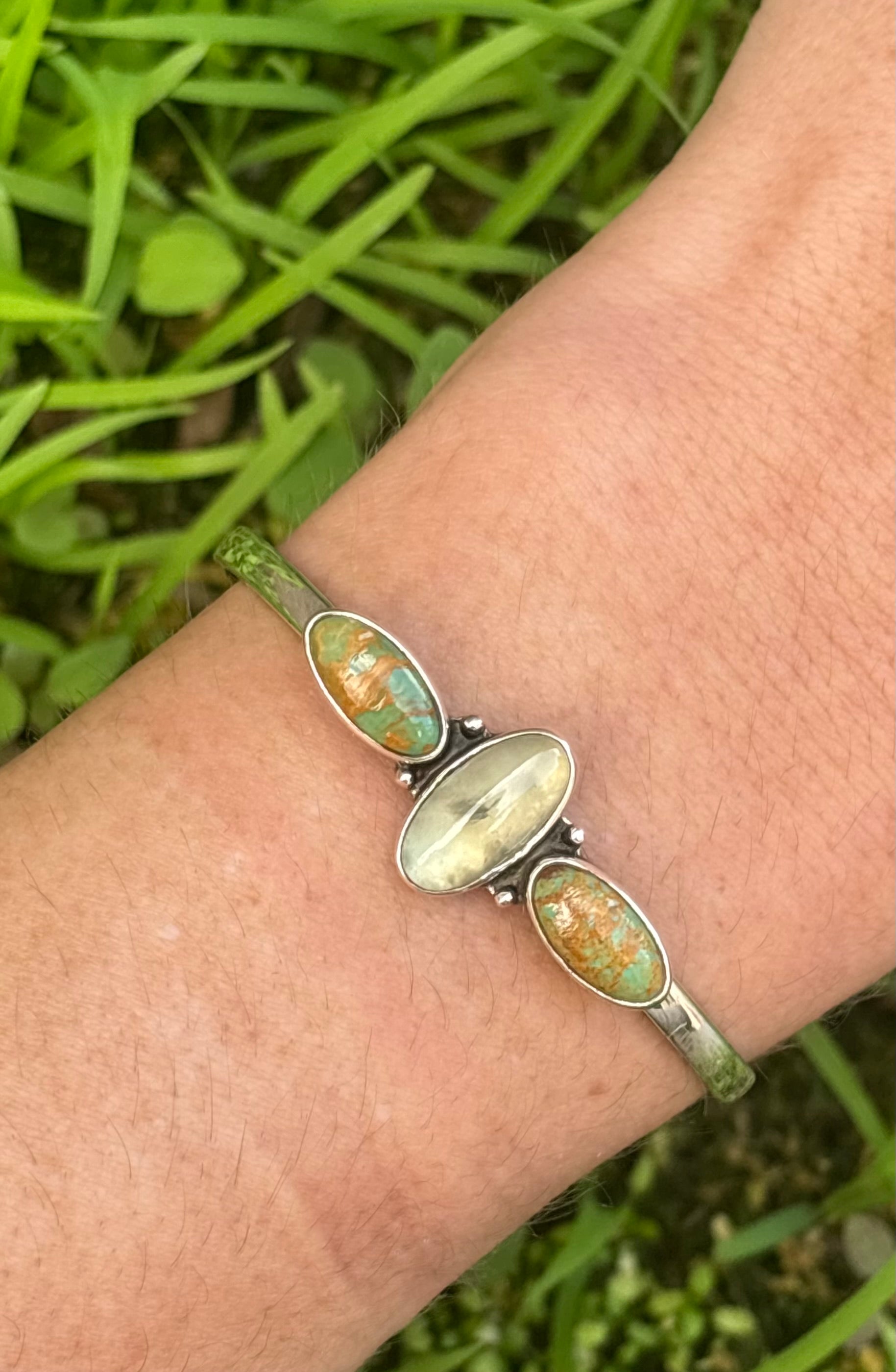adjustable kingman turquoise cuff