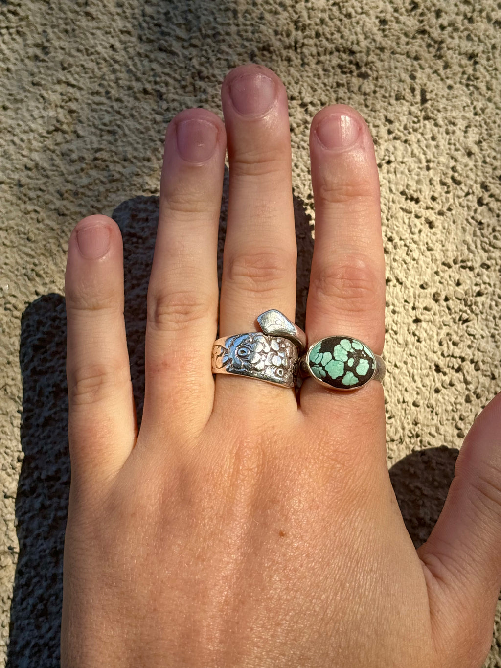 size 6.5 sterling silver turquoise ring