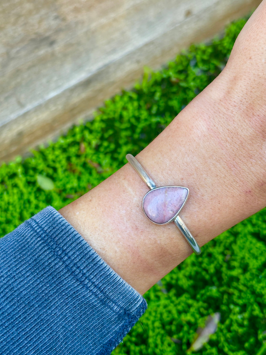 Silver Petal Cuff