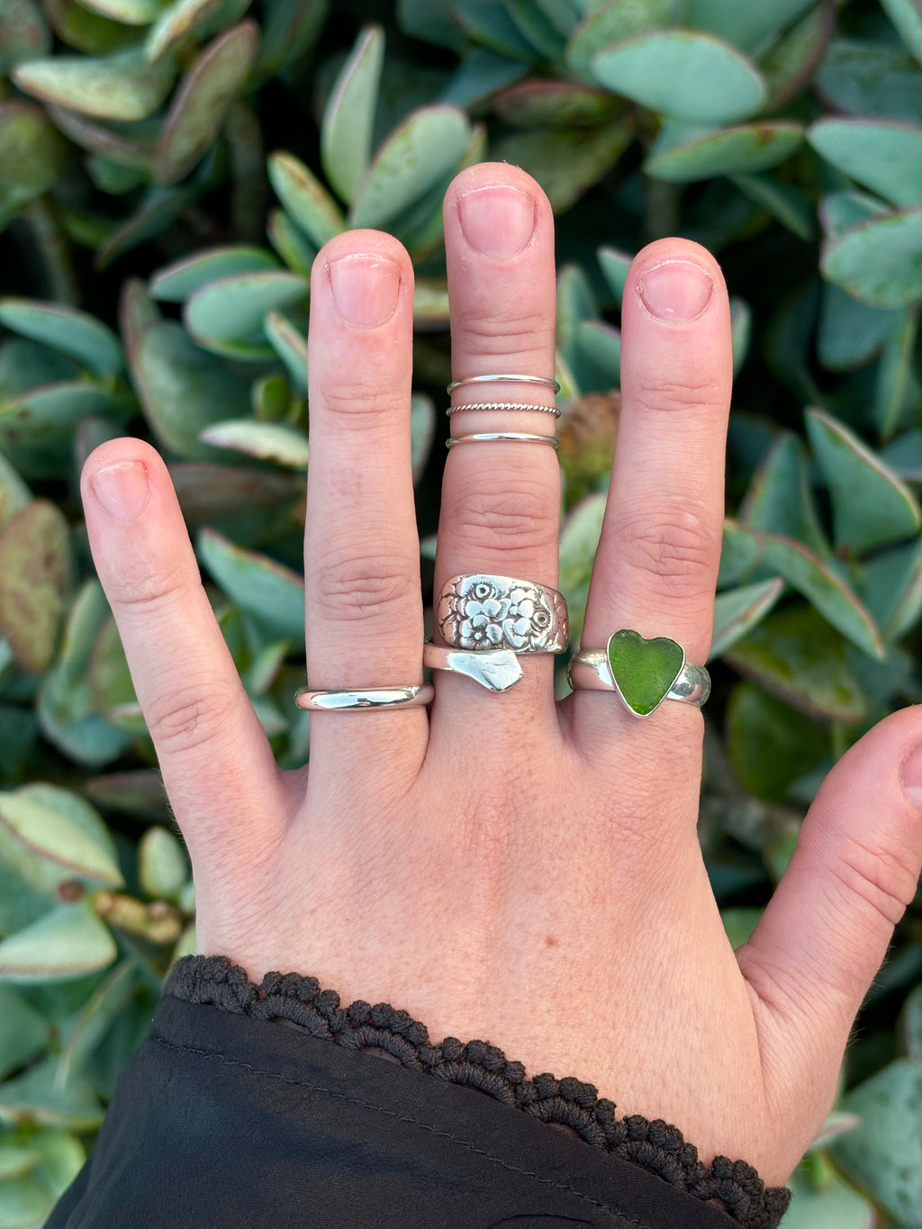 Heart Chakra Ring - Size 7.5