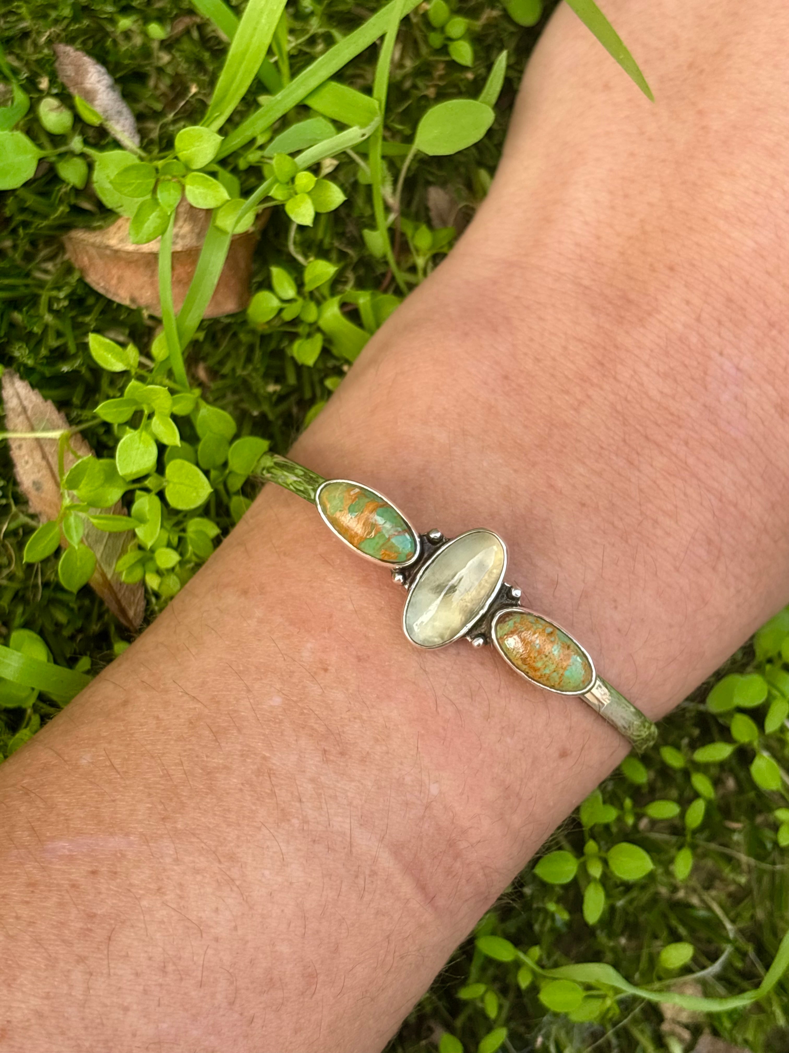adjustable kingman turquoise cuff