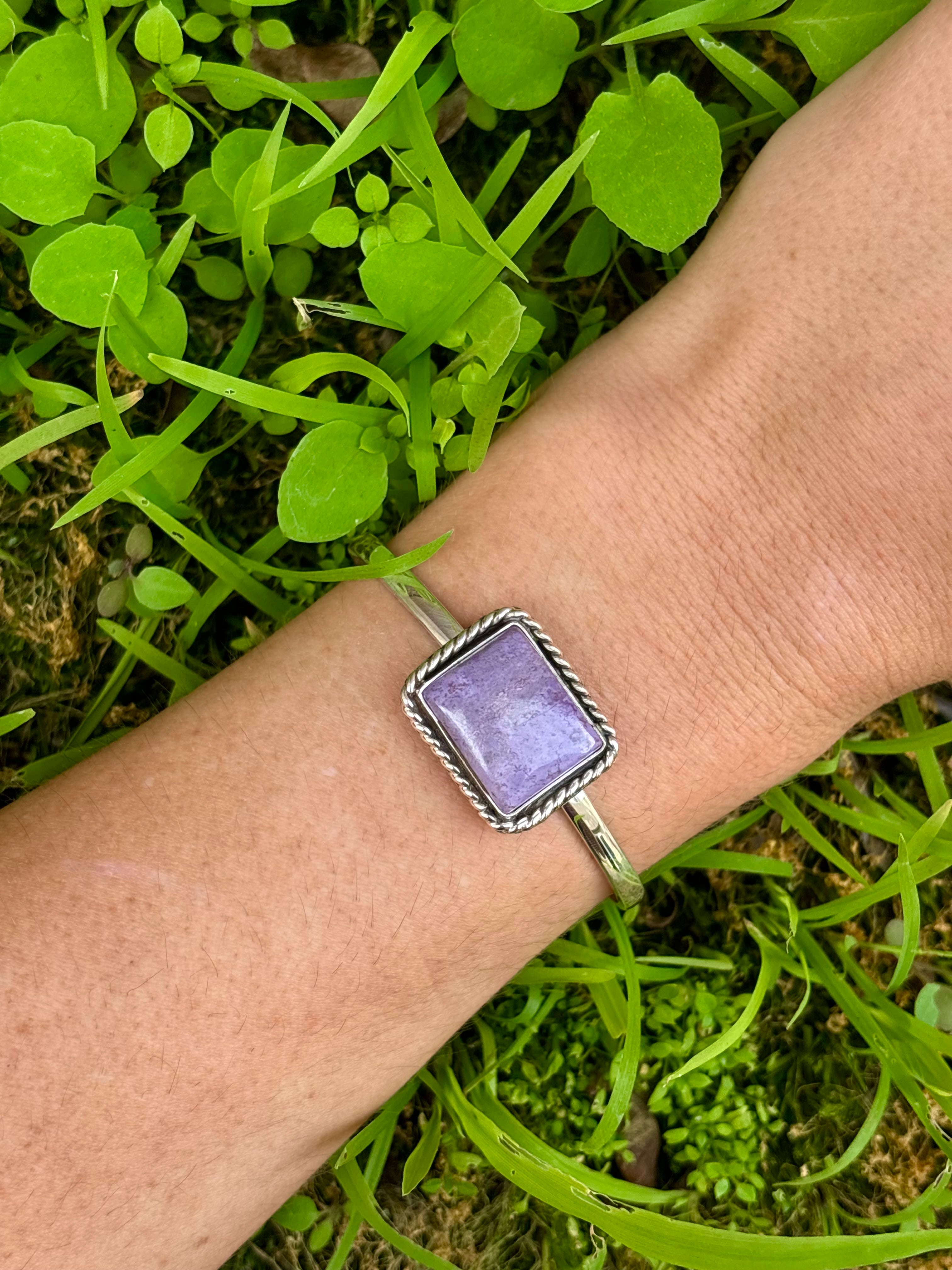 purple jade adjustable cuff