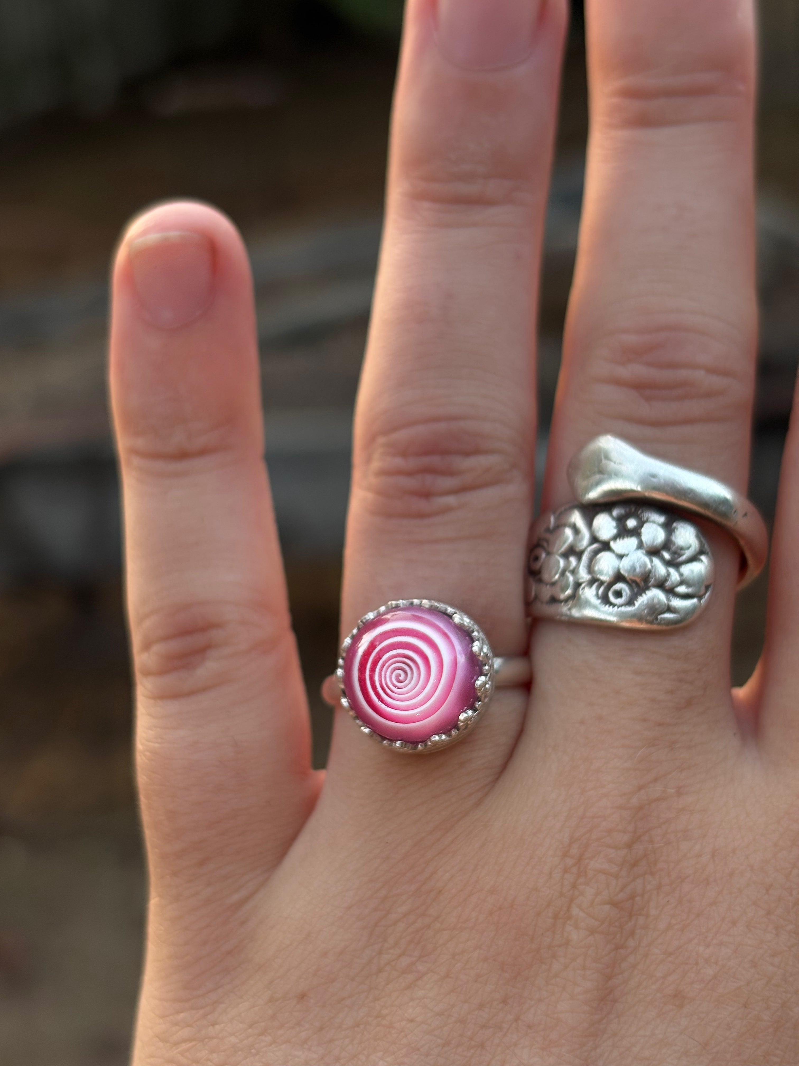 Pink Hypnotic Ring - Size 7.5