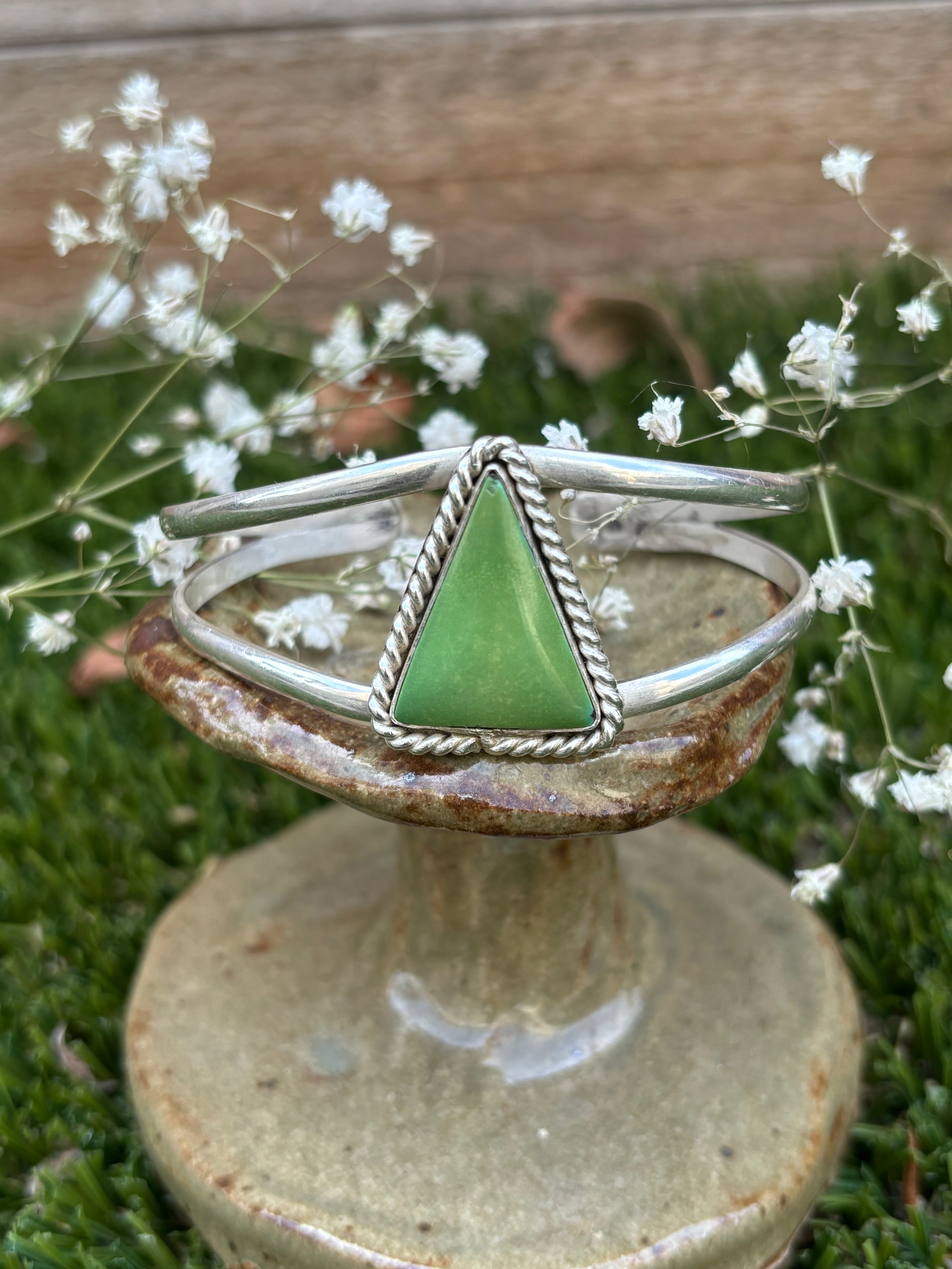 turquoise triangle cuff