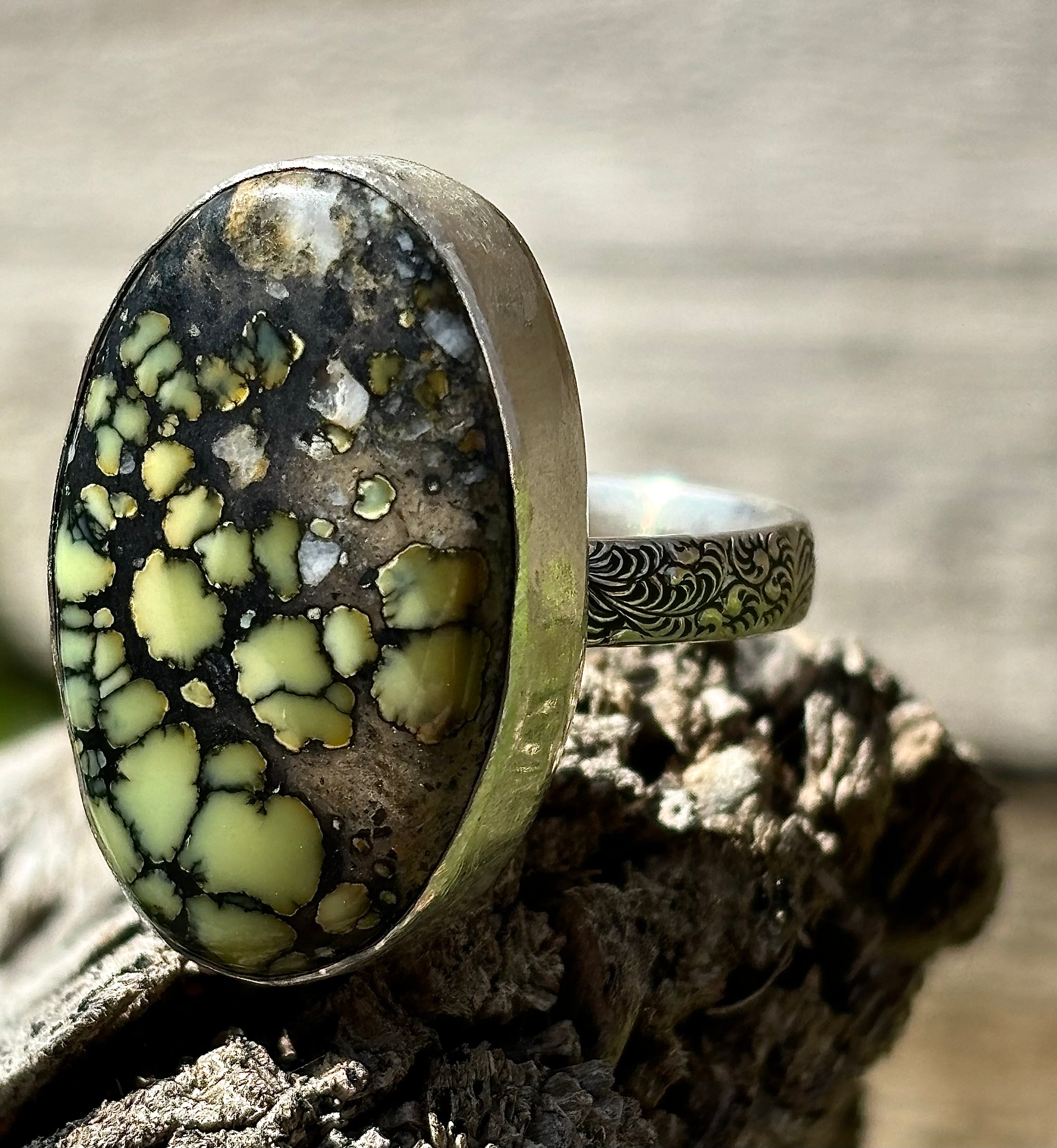 size 6.5 - green turquoise ring