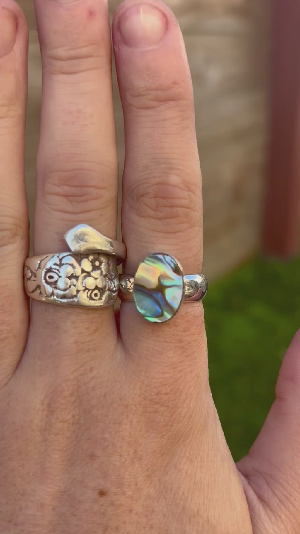 size 7 1/4 abalone ring