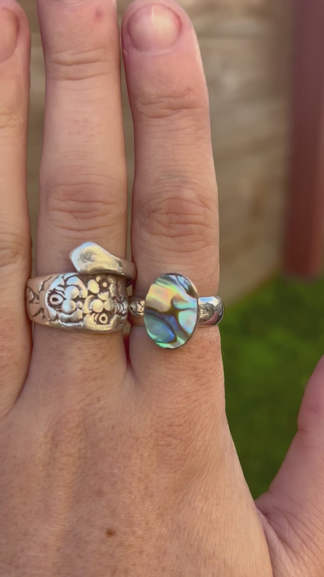 size 7 1/4 abalone ring