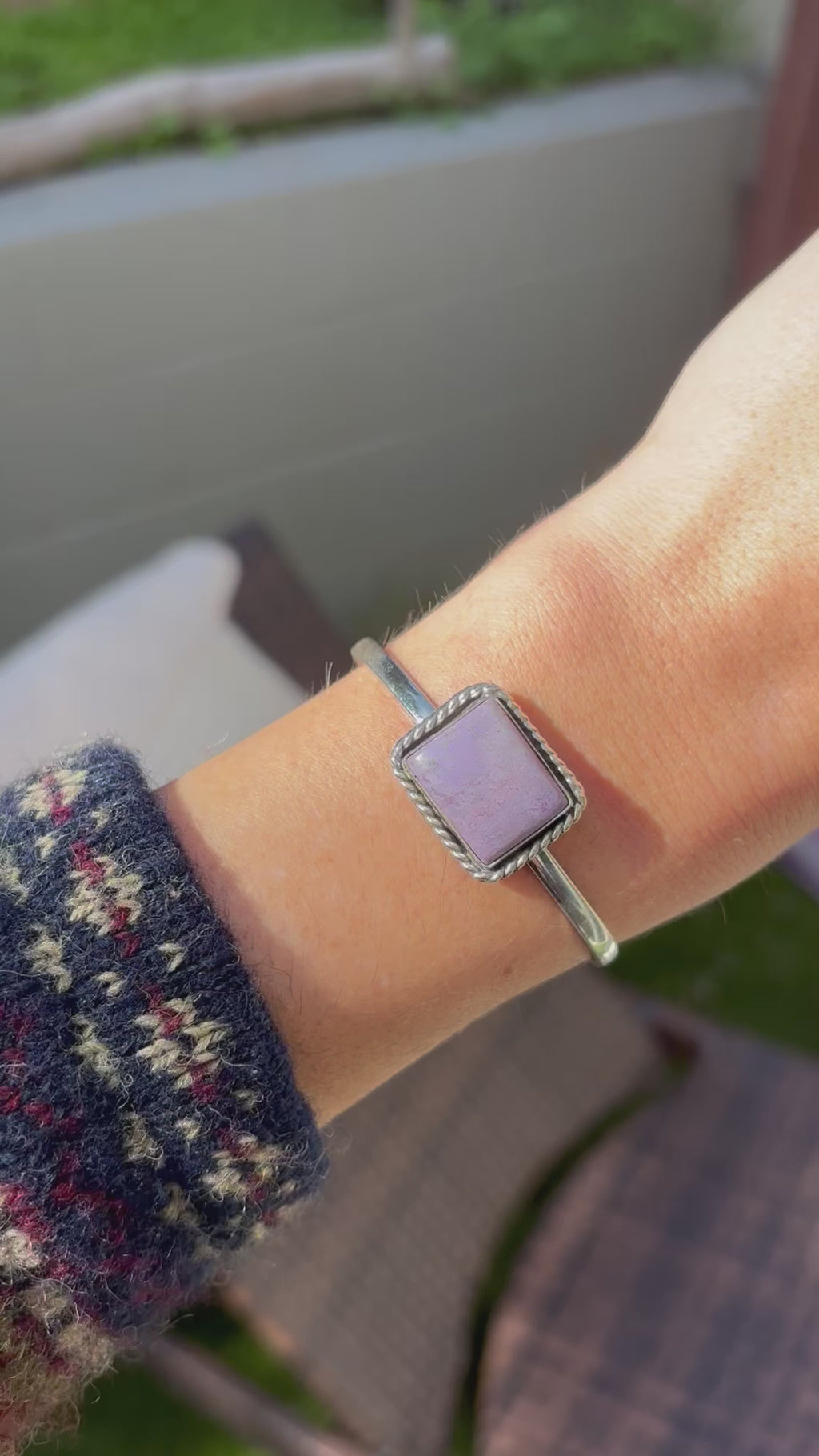 purple jade adjustable cuff