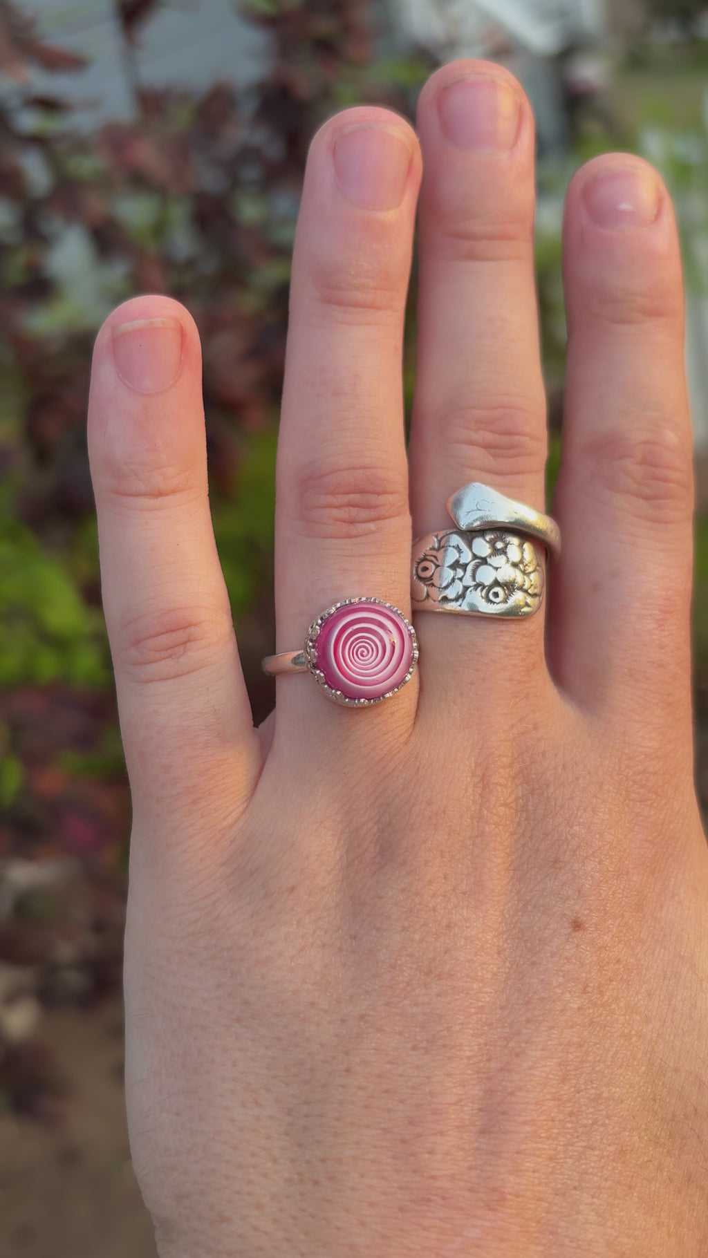 Pink Hypnotic Ring - Size 7.5