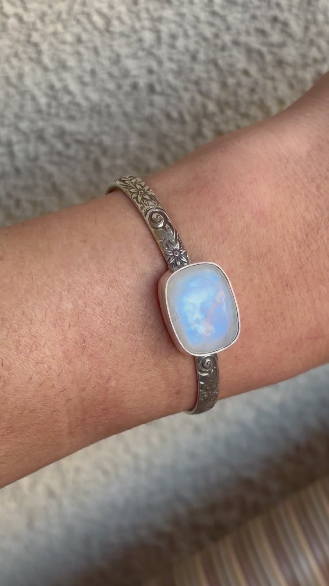 adjustable moonstone cuff