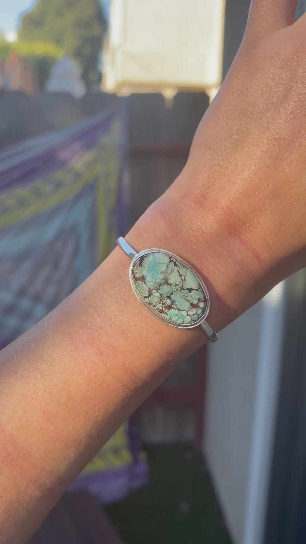 adjustable turquoise cuff